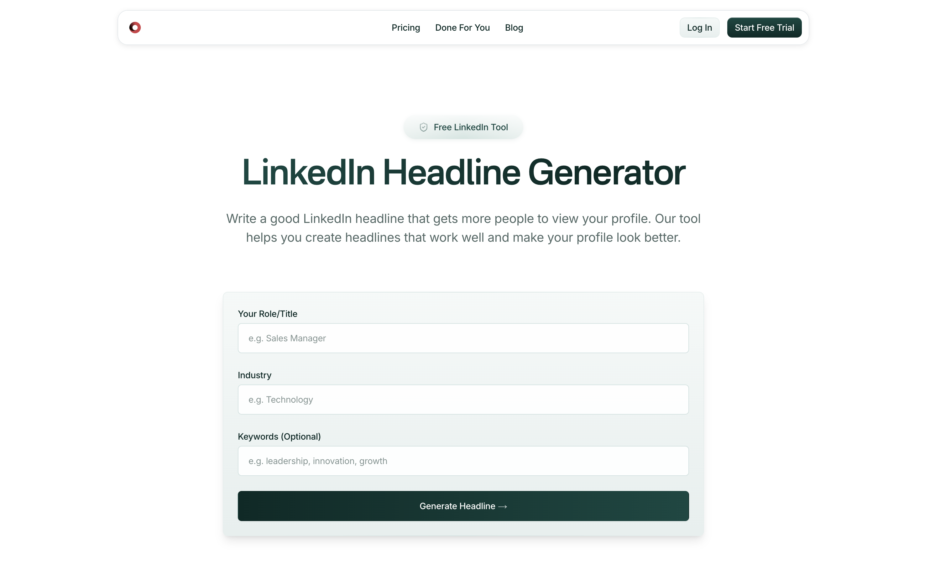 LinkedIn Headline Generator Tool